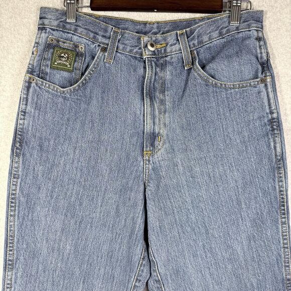 Cinch Green Label Jeans Mens 30x36 Blue Relaxed Tapered Fit Light Wash Denim - Picture 3 of 13